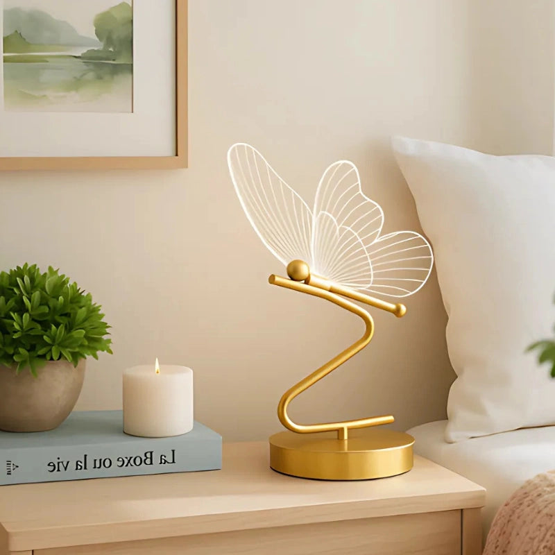 Elegant Butterfly Table Lamp – Rechargeable Cordless Design with Adjustable Lighting for Bedroom or Nightstand 4