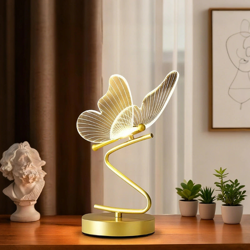 Elegant Butterfly Table Lamp – Rechargeable Cordless Design with Adjustable Lighting for Bedroom or Nightstand 5
