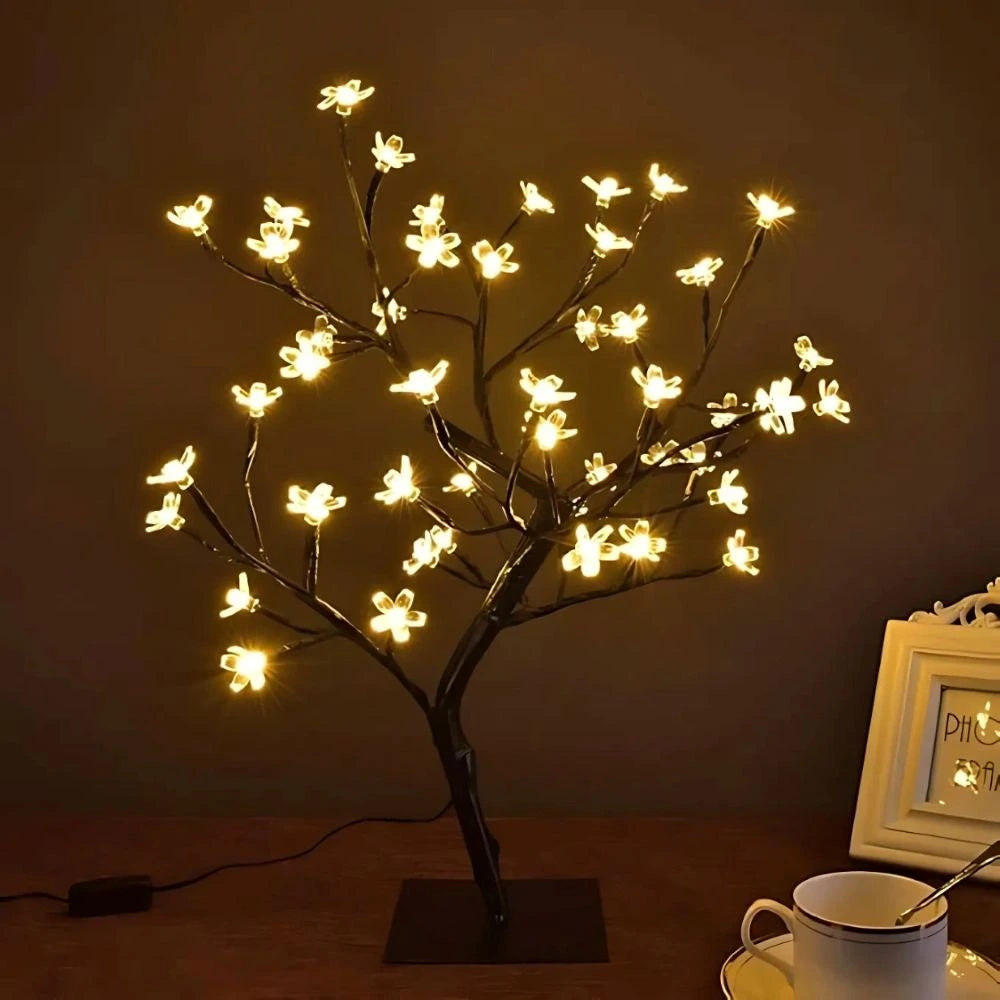 Elegant Cherry Blossom Tree with 48 Warm White LED Lights – Indoor Decorative Lighting for Home Decor 3