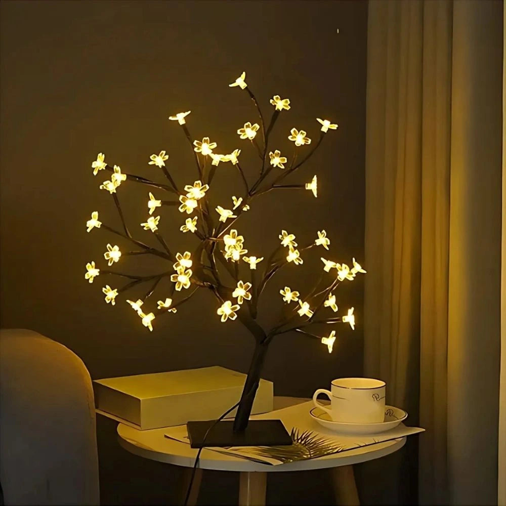 Elegant Cherry Blossom Tree with 48 Warm White LED Lights – Indoor Decorative Lighting for Home Decor 4