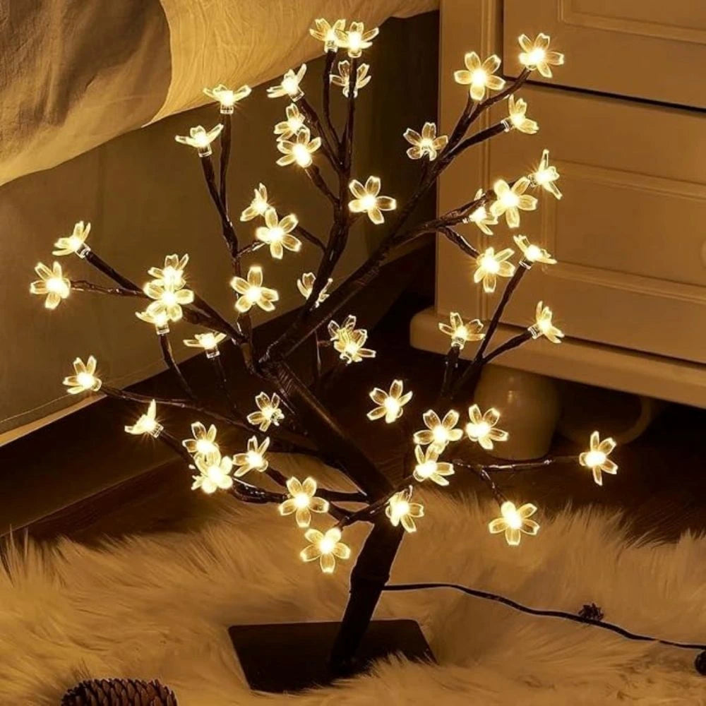 Elegant Cherry Blossom Tree with 48 Warm White LED Lights – Indoor Decorative Lighting for Home Decor 6