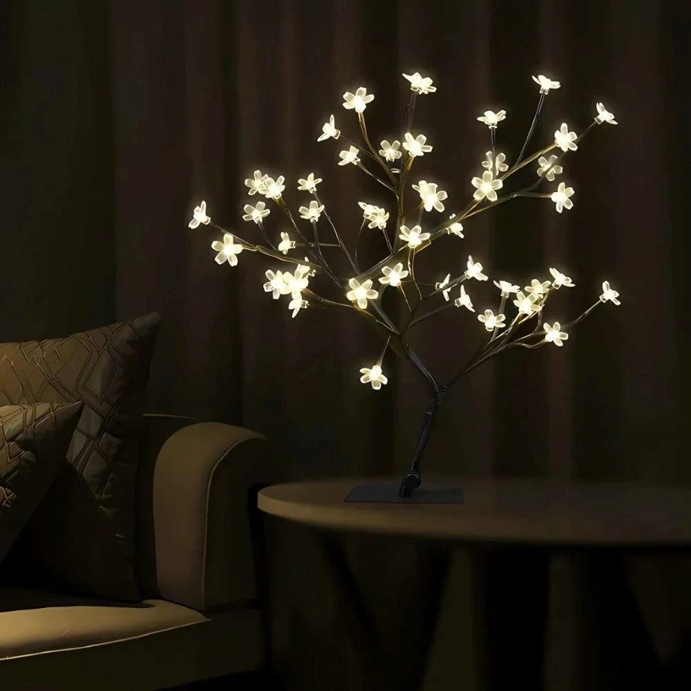 Elegant Cherry Blossom Tree with 48 Warm White LED Lights – Indoor Decorative Lighting for Home Decor 7