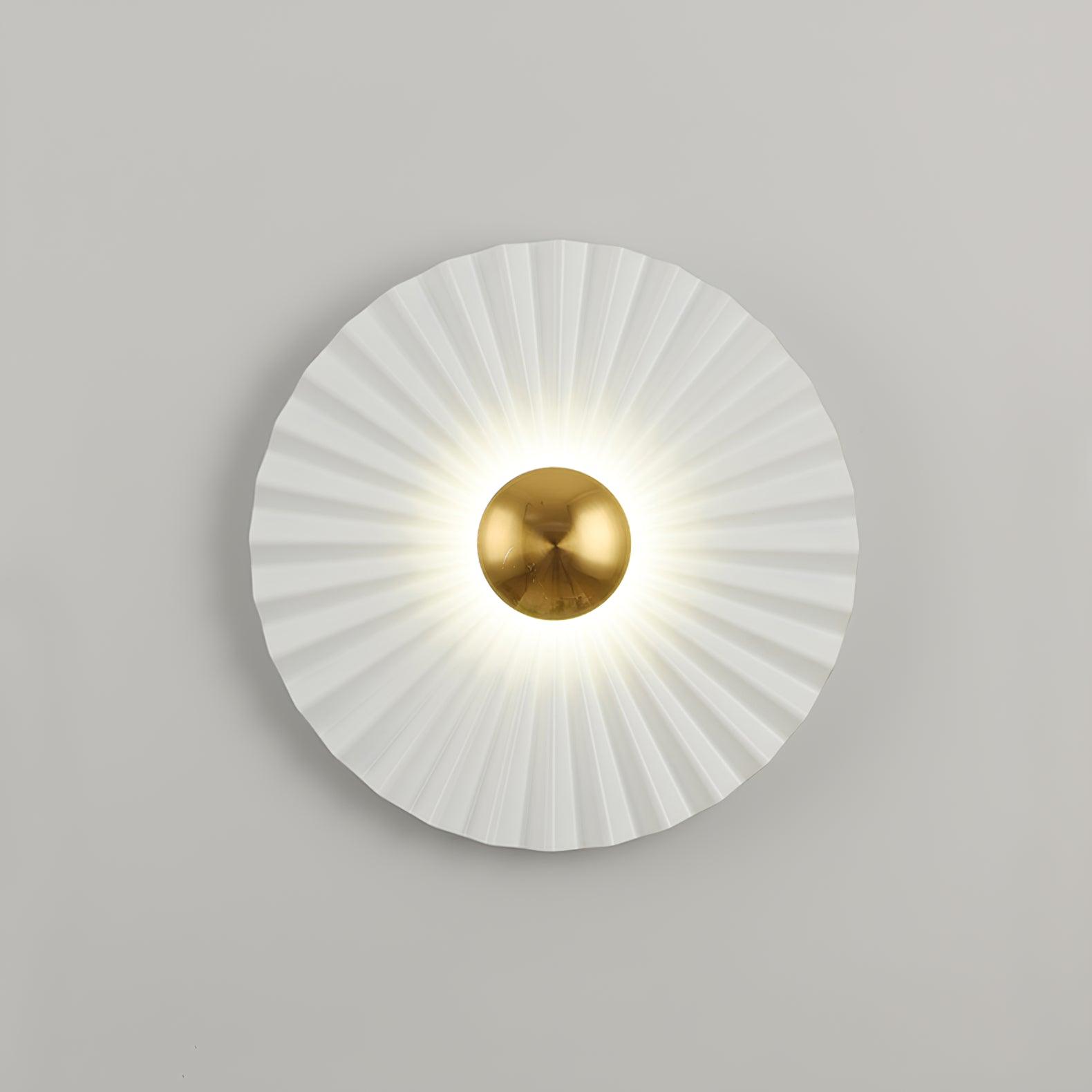 Elegant Flush Wall Lamp with Pleated Ceramic Collar – Indoor Wall Lights, Energy-Efficient Sconce Light, Available in Multiple Sizes 9