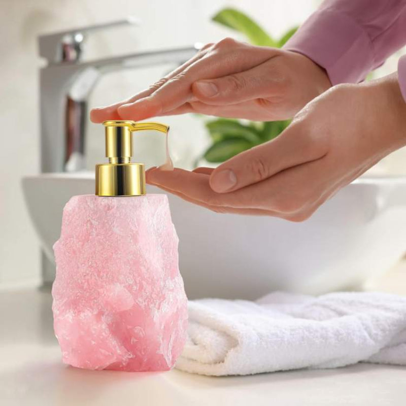 Elegant Glass Soap Dispenser with Unique Gemstone Design – Premium Crystal Hand Soap Dispenser for Soap, Lotion, and Essential Oils 2