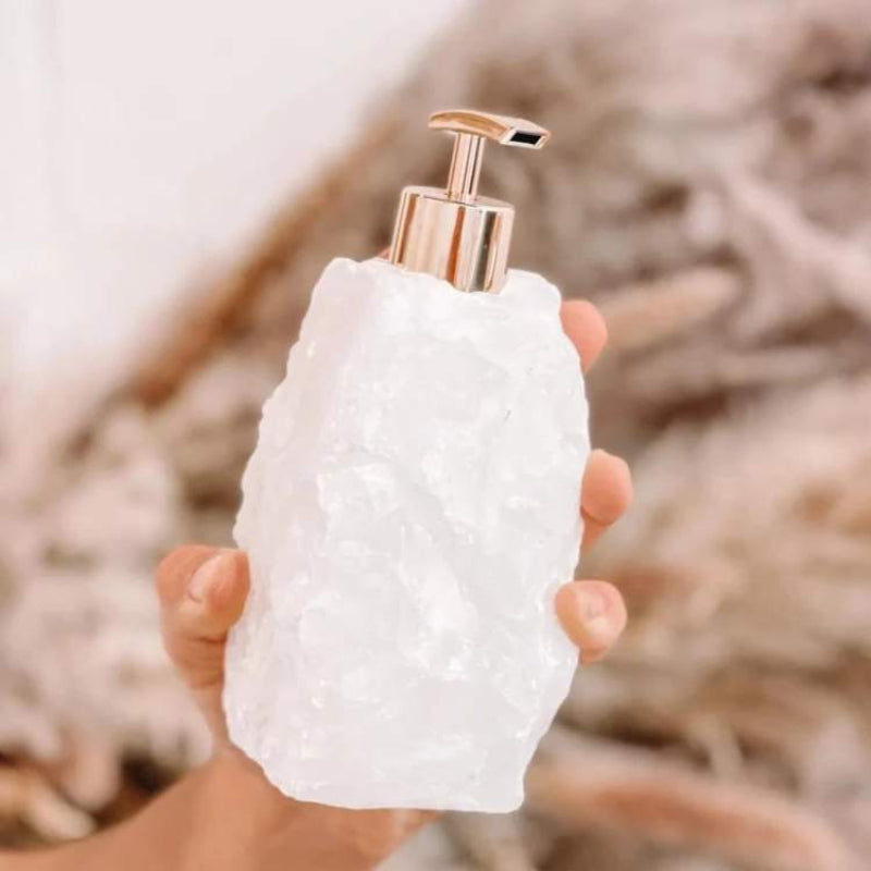 Elegant Glass Soap Dispenser with Unique Gemstone Design – Premium Crystal Hand Soap Dispenser for Soap, Lotion, and Essential Oils 9