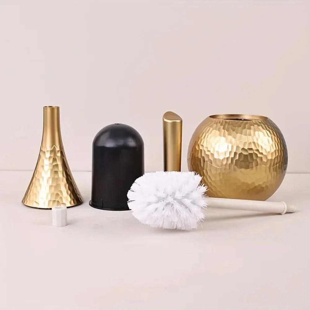 Elegant Gold Toilet Brush with Ergonomic Handle and Stylish Holder – Durable Bathroom Accessory for Modern Decor 4