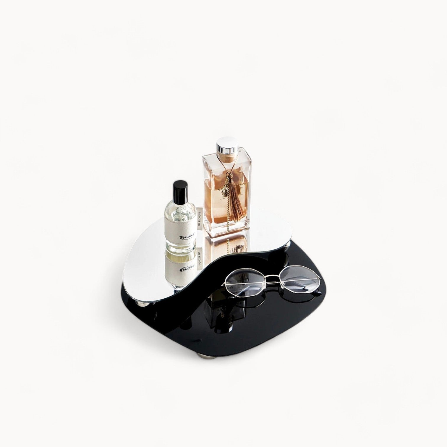 Elegant Multi-Layer Acrylic Tray for Jewelry and Cosmetics – Modern Nordic Design, Two-Tier Organizer 0