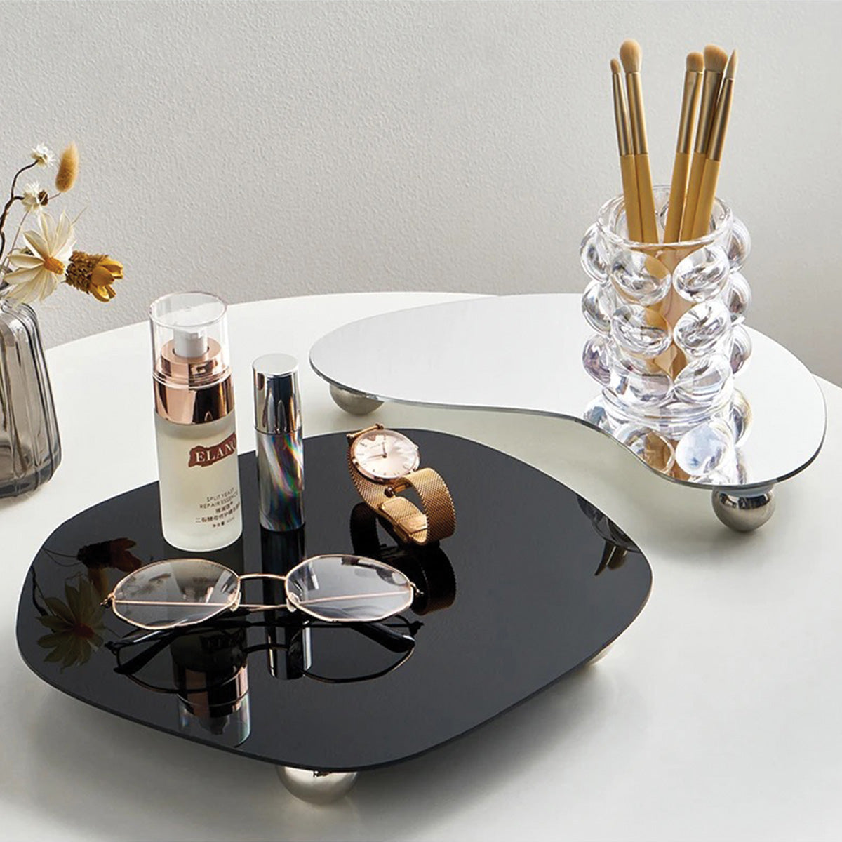 Elegant Multi-Layer Acrylic Tray for Jewelry and Cosmetics – Modern Nordic Design, Two-Tier Organizer 7