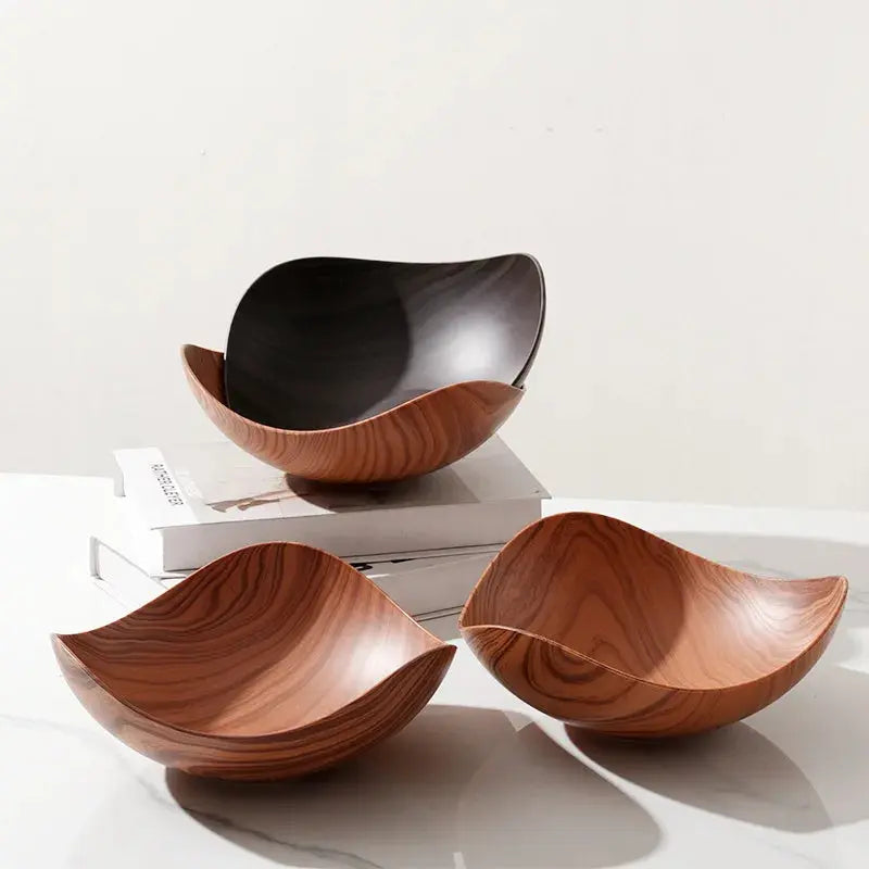 Elegant Wood Grain Coffee Table Tray - Durable Wood Tray Decor for Home Decor, Versatile European-Inspired Design 1