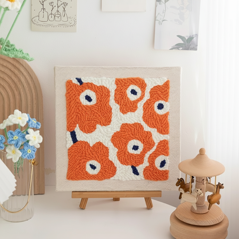 Embroidery Kit for Beginners – Floral Design Set with 30cm Hoop and Polyester Thread for Easy Needlework 6