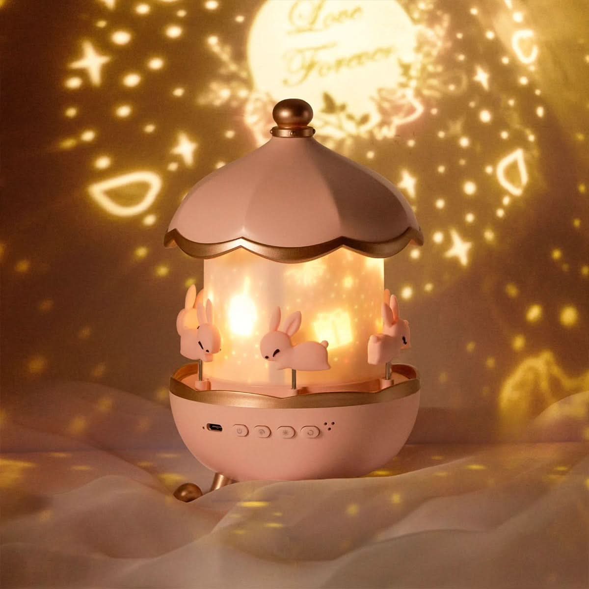 Enchanted Star Projector Night Light with Music, 12 Image Templates, Adjustable Brightness, 360° Rotation – Ideal for Relaxation 0