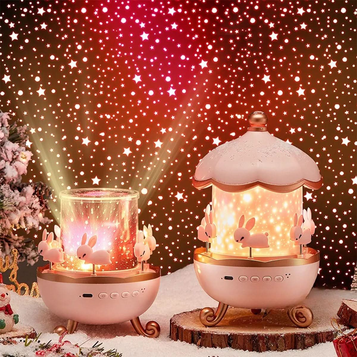 Enchanted Star Projector Night Light with Music, 12 Image Templates, Adjustable Brightness, 360° Rotation – Ideal for Relaxation 2