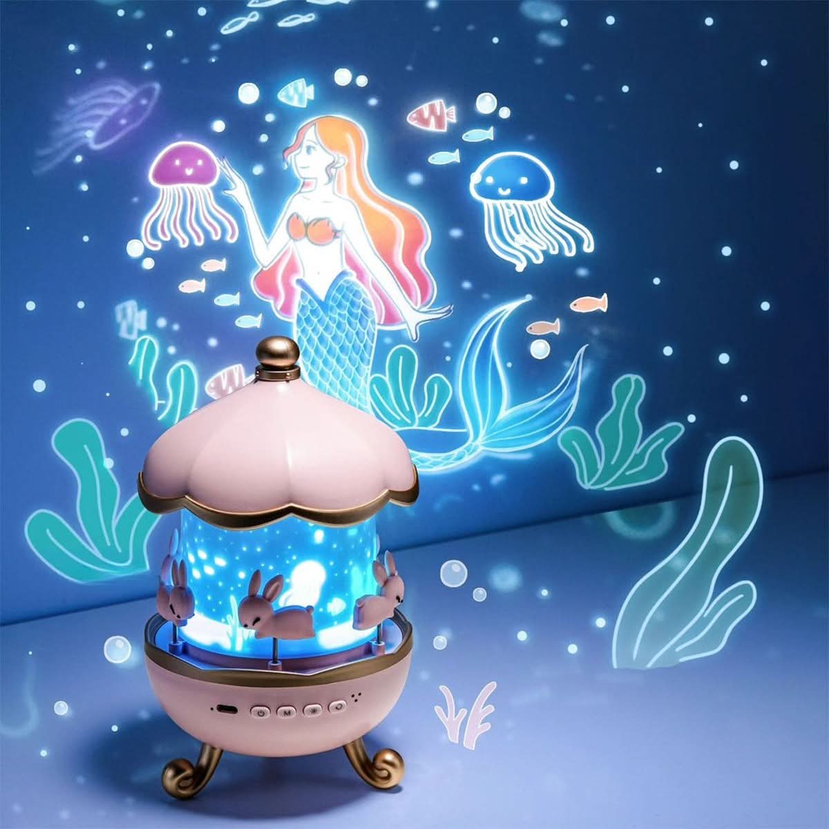Enchanted Star Projector Night Light with Music, 12 Image Templates, Adjustable Brightness, 360° Rotation – Ideal for Relaxation 7