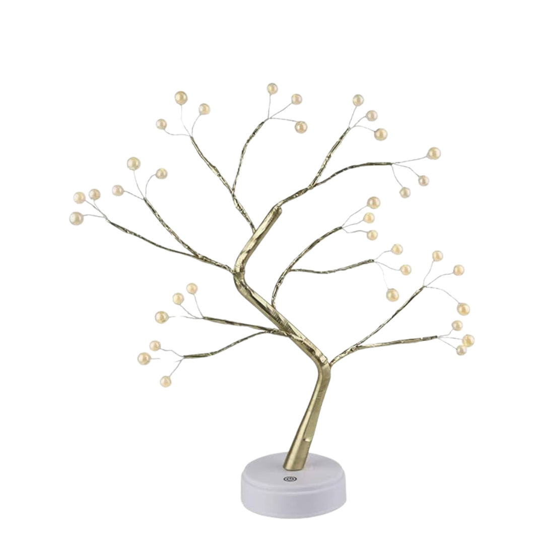 Enchanting Glowing Tree Lamp with Flexible Branches – Battery Operated Table Lamp with 108 Drops or 36 Pearls for Cozy Ambiance 1