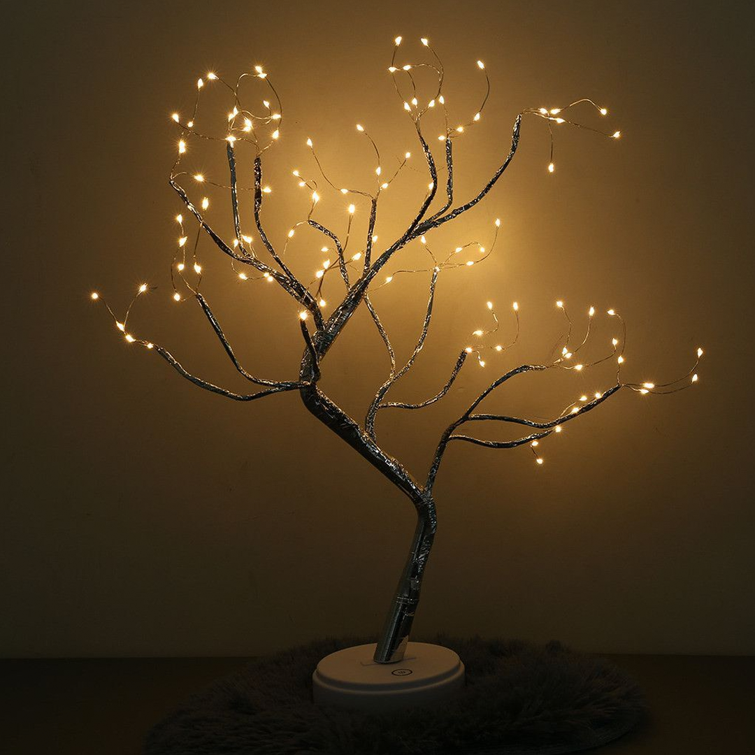 Enchanting Glowing Tree Lamp with Flexible Branches – Battery Operated Table Lamp with 108 Drops or 36 Pearls for Cozy Ambiance 6