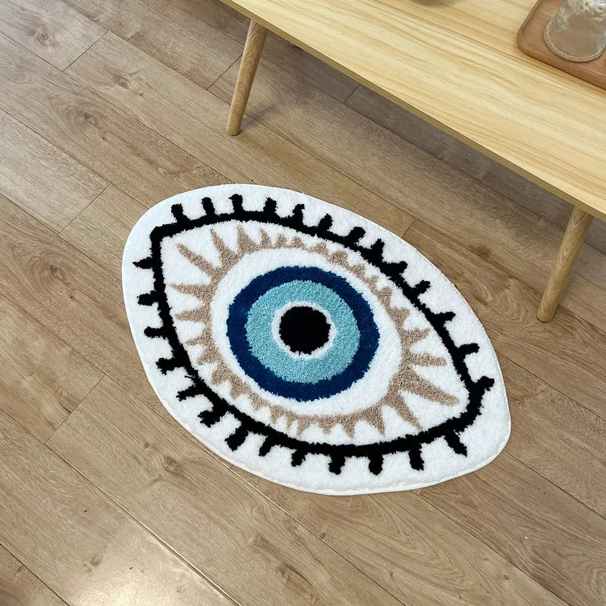 Evil Eye Rug – Plush Water-Absorbent Design with Non-Slip Bottom for Entryways and Living Spaces 4