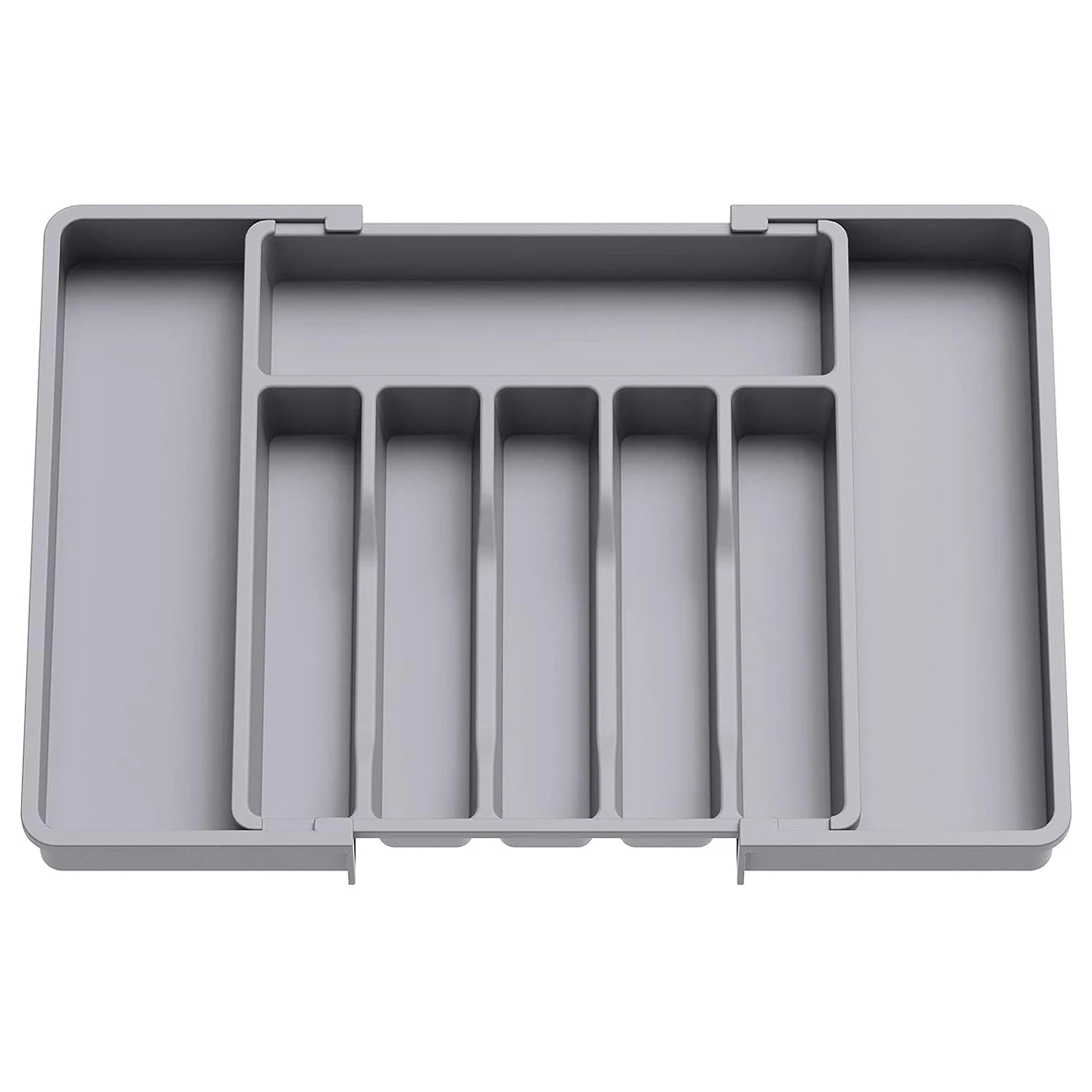 Expandable Flatware Drawer Organizer Tray with Adjustable Dividers for Silverware 8