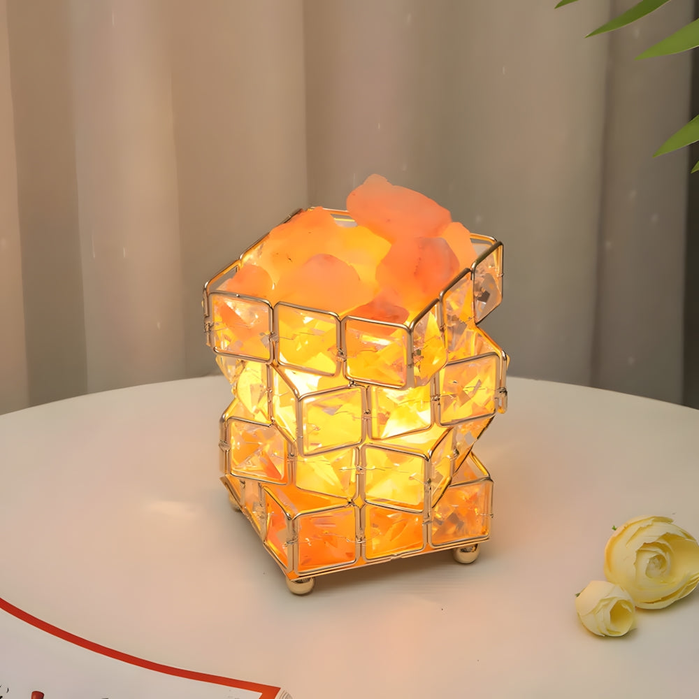 Exquisite Square Crystal Table Lamp with Touch Switch – Elegant Bedside Table Lamp for Bedroom and Living Room 3