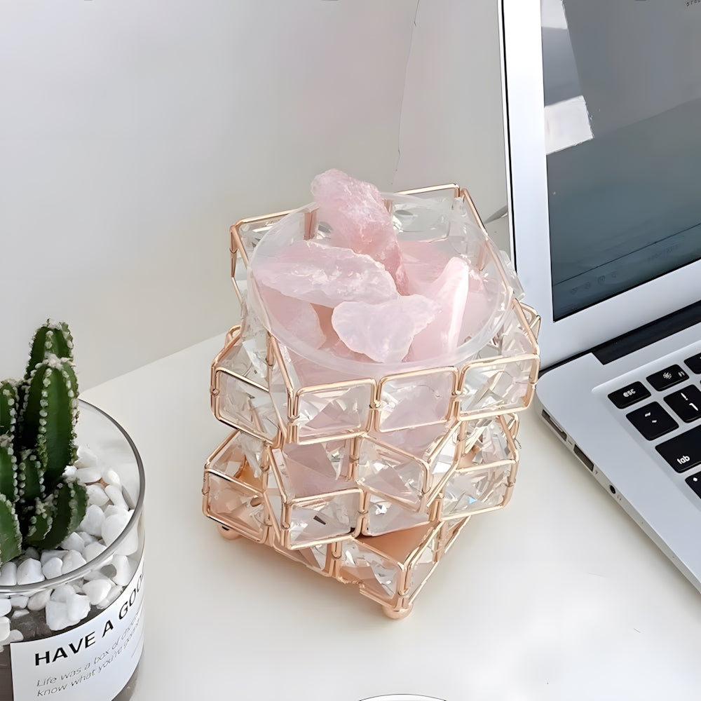 Exquisite Square Crystal Table Lamp with Touch Switch – Elegant Bedside Table Lamp for Bedroom and Living Room 4