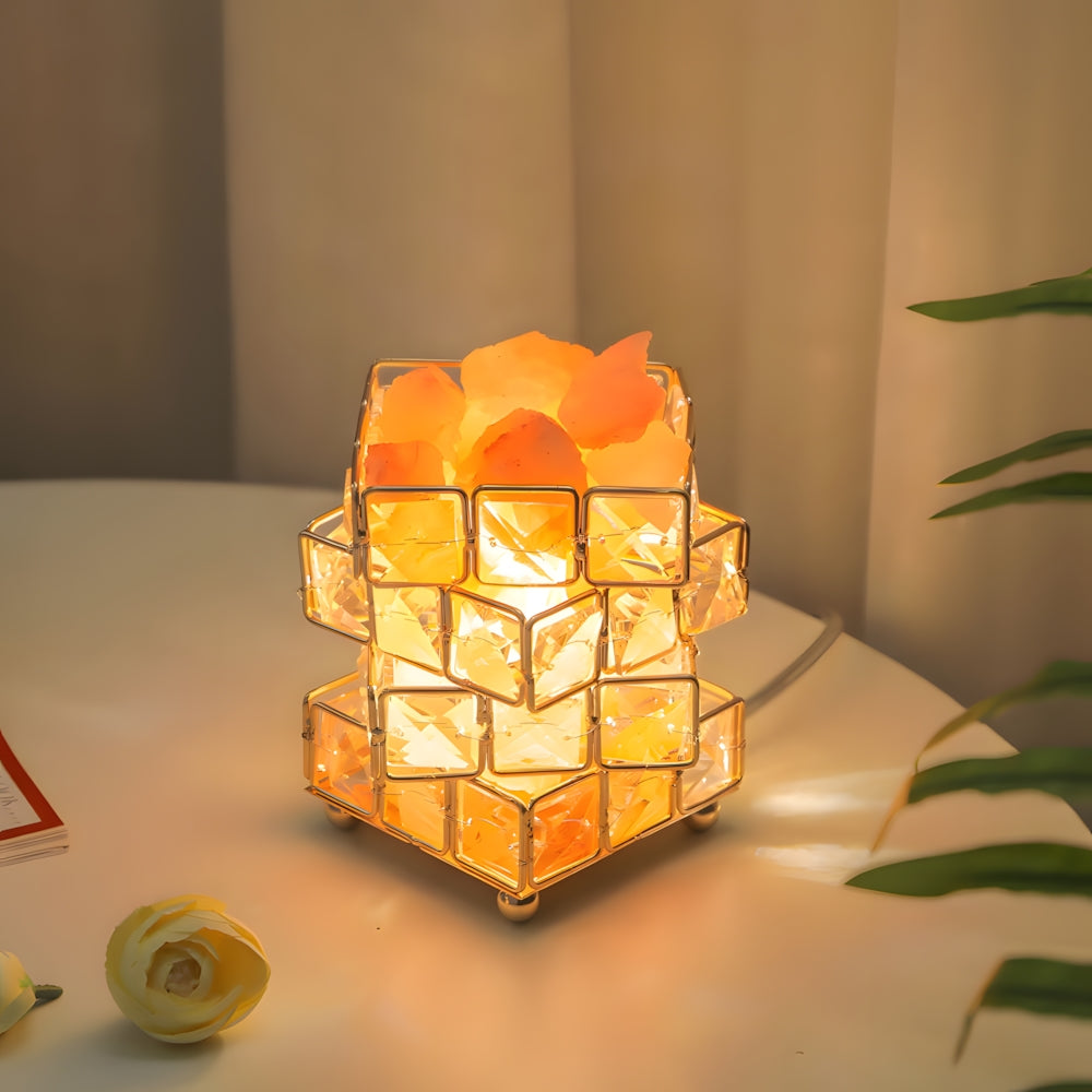 Exquisite Square Crystal Table Lamp with Touch Switch – Elegant Bedside Table Lamp for Bedroom and Living Room 6
