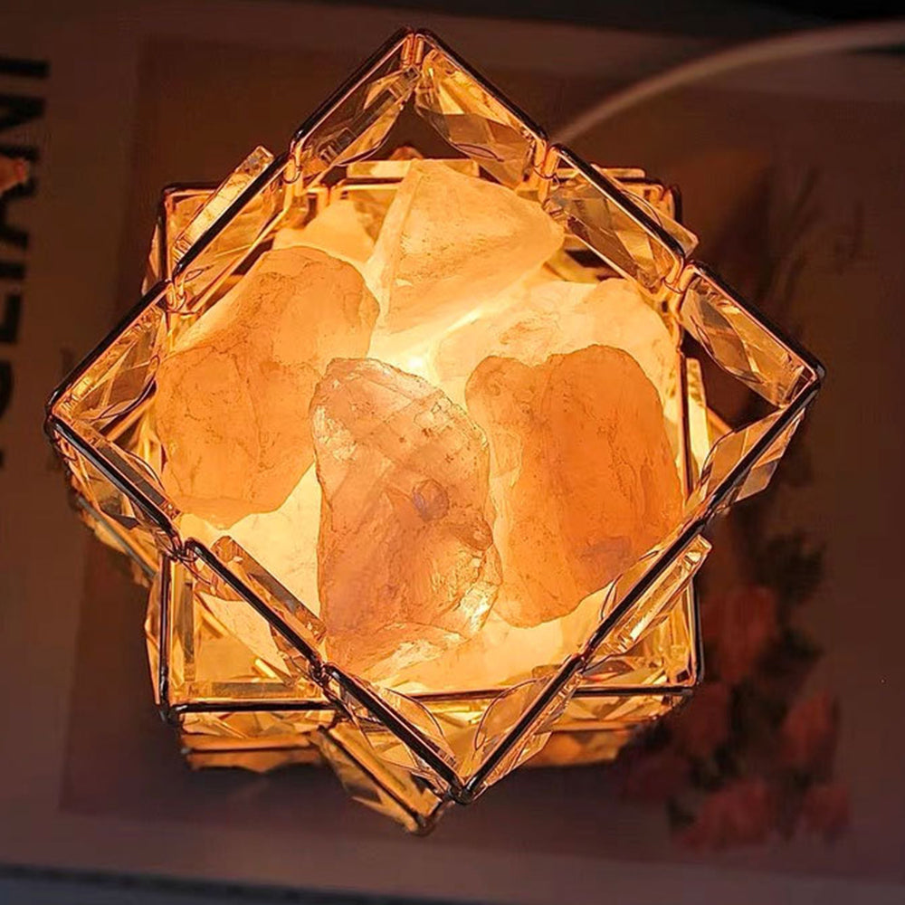 Exquisite Square Crystal Table Lamp with Touch Switch – Elegant Bedside Table Lamp for Bedroom and Living Room 8