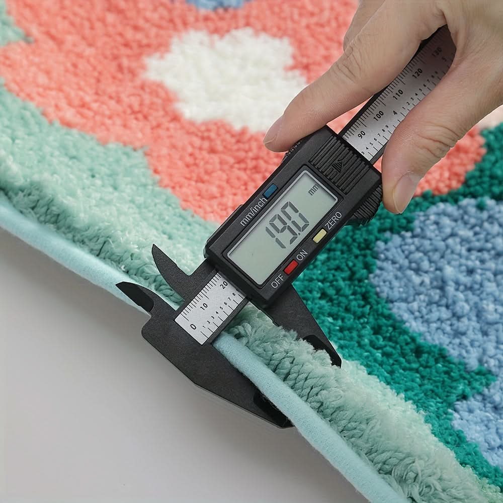 Extra Absorbent Floral Bathroom Mat, Non-Slip Microfiber Bath Rug 50 x 80 cm, Elegant Design for Moisture Protection 4