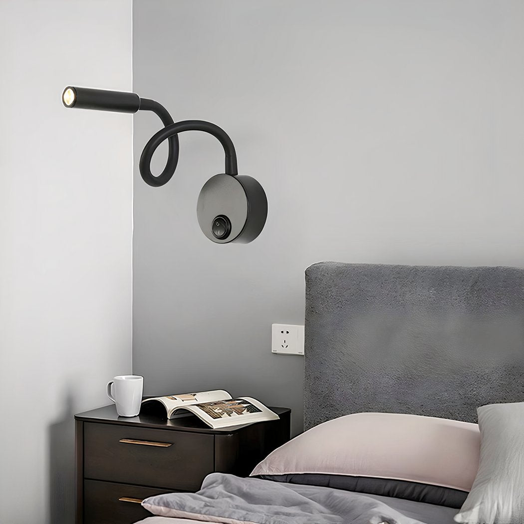 Flexible Wall-Mounted LED Reading Light with Switch – Adjustable 360° Bedside Wall Lamp 1
