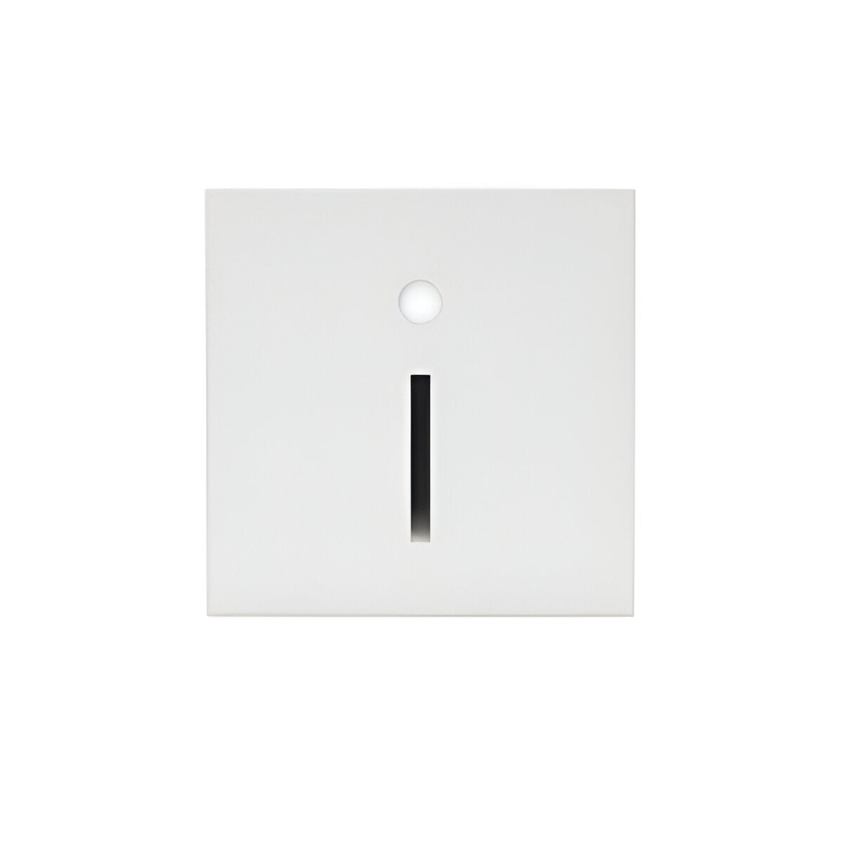 White square with a black letter 'i' on a white background