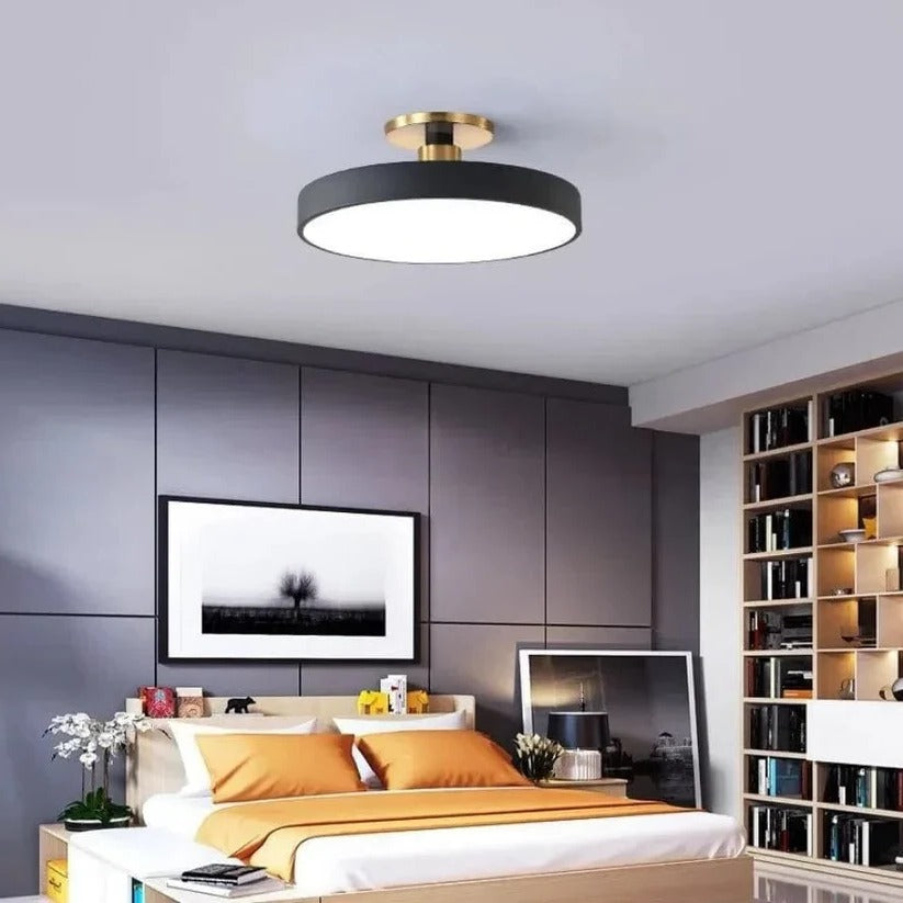 Flush Mount LED Ceiling Light Fixture – Warm White Circular Design for Elegant Illumination in Any Room 7