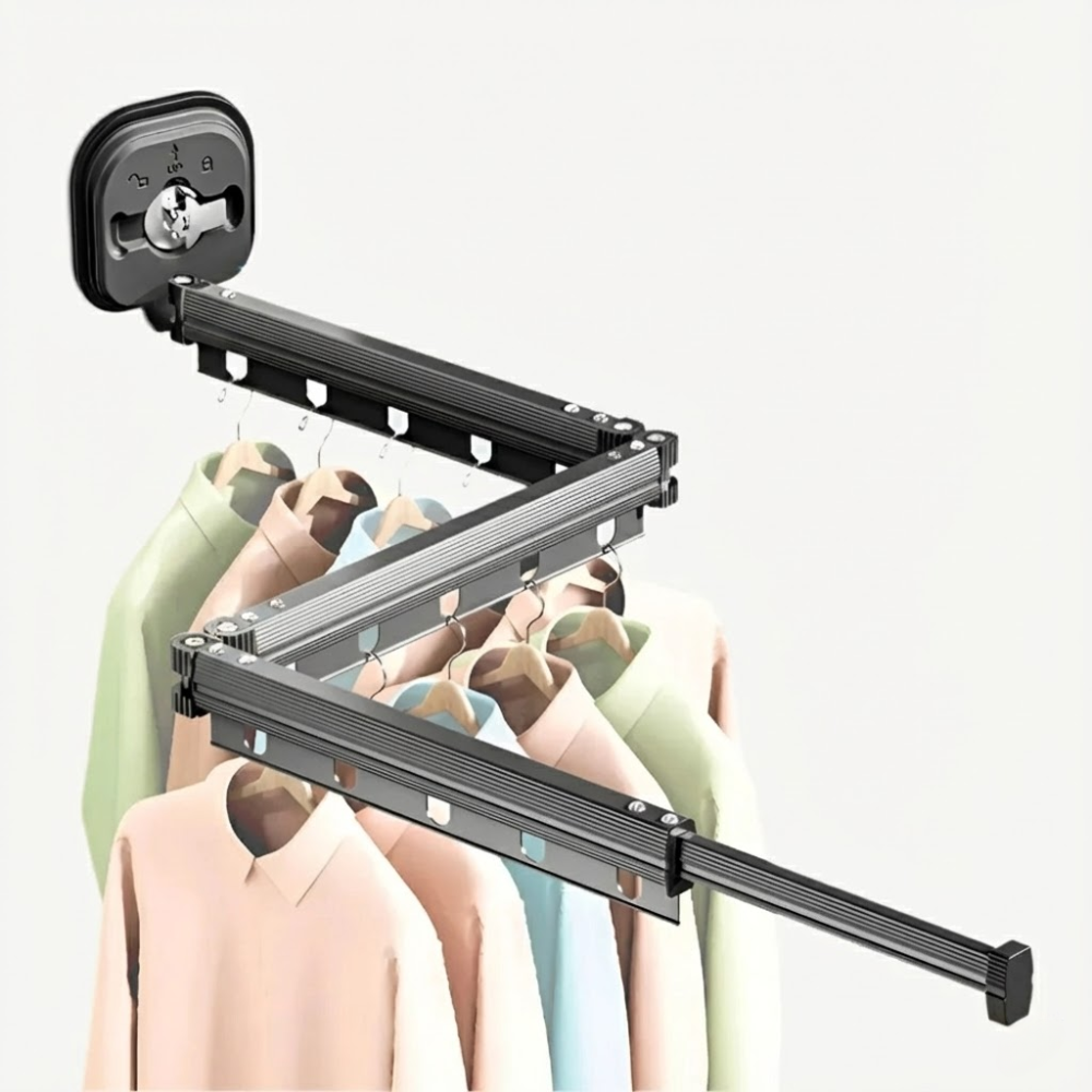 Foldable Aluminum Tumble Dryer with Suction Cup Attachment – Space-Saving and Durable 
