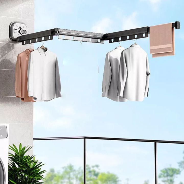 Foldable Wall-Mounted Clothes Dryer with Strong Suction Cups – Space-Saving Design for Apartments and Bathrooms 4