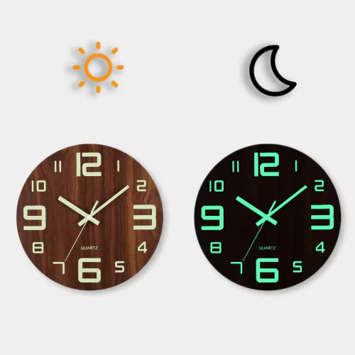 Minimalist Quartz Wall Clock with Soft Glow – Modern Wall Clock for Elegant, Timeless Interiors