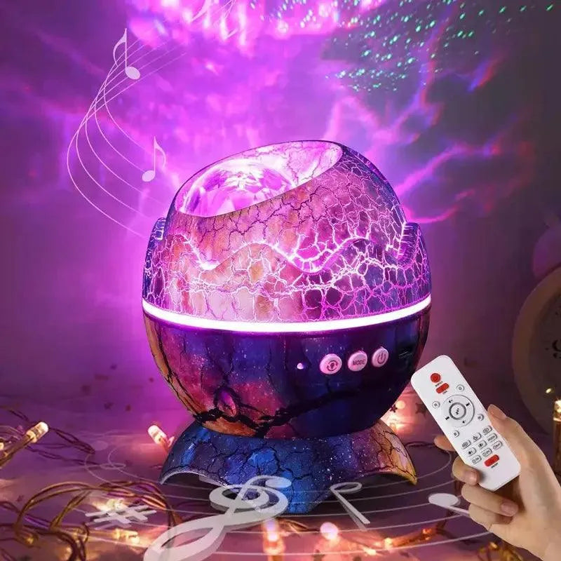 Galaxy Projector with Bluetooth Speaker – 14 Color Modes, Adjustable Brightness, Remote Control, Unique Galactic Egg Design 0