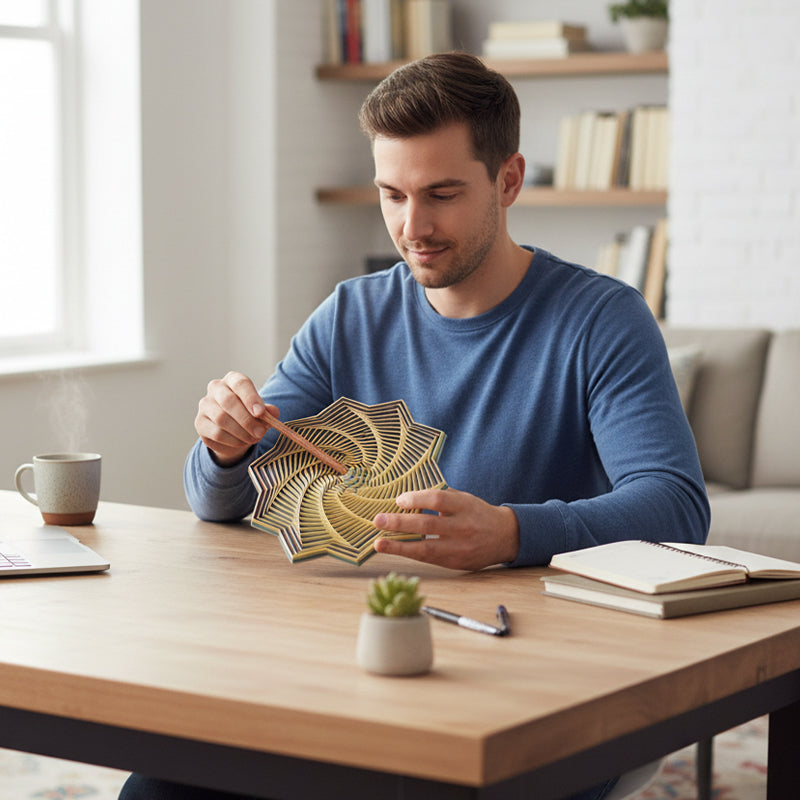 Geometric Helix Tower Stress Toy for Stress Relief – Eco-Friendly Desk Accessory for Focus and Creativity 7