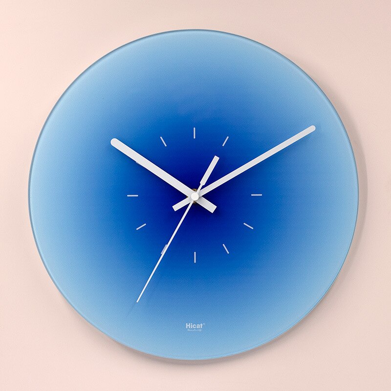 Gradient Glass Wall Clock – Modern Minimalist Design with Silent Sweep Movement, 11.8 & 14.2 Inch Options 1