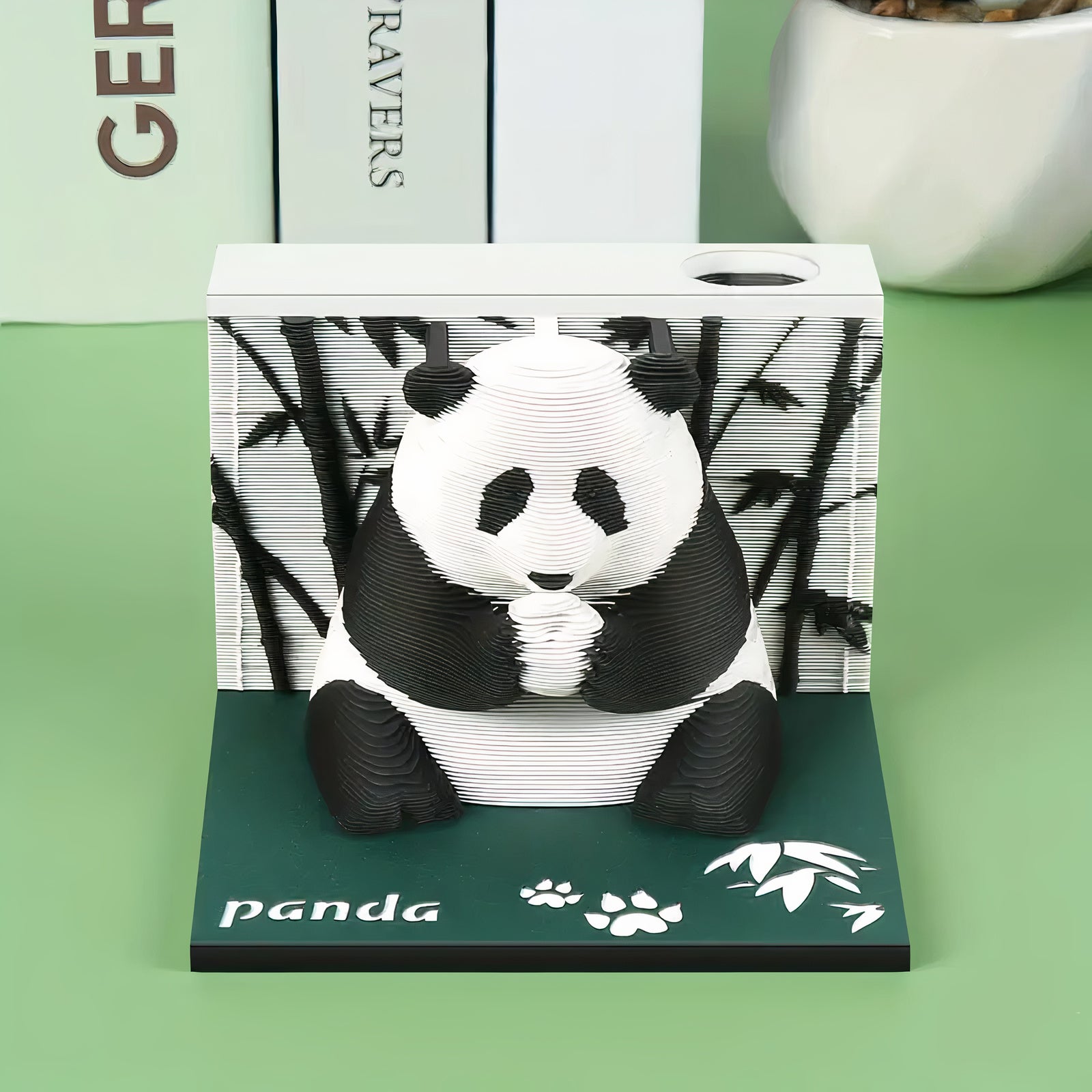 Handcrafted 3D Glowing Calendar – Eco-Friendly Blue Castle Notepad with Artistic Design and Soft Illumination 4