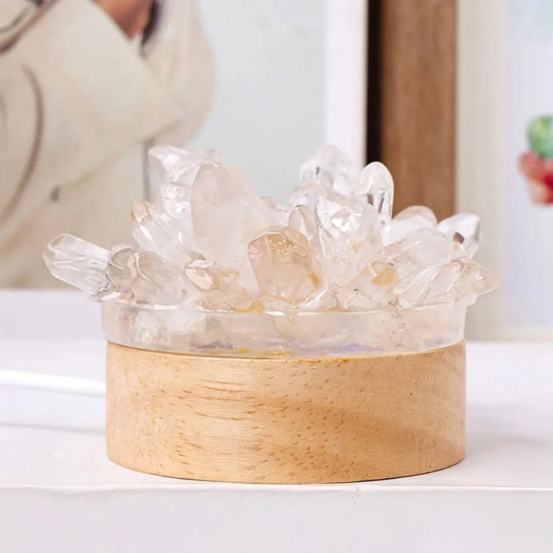 Handmade Natural Crystal Table Lamp – Unique Crystal Lights for Feng Shui and Wellness, Ideal Bedside Lamp a4
