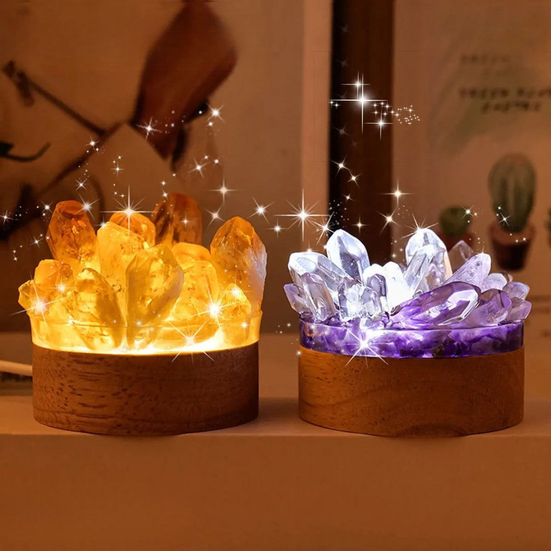 Handmade Natural Crystal Table Lamp – Unique Crystal Lights for Feng Shui and Wellness, Ideal Bedside Lamp a6