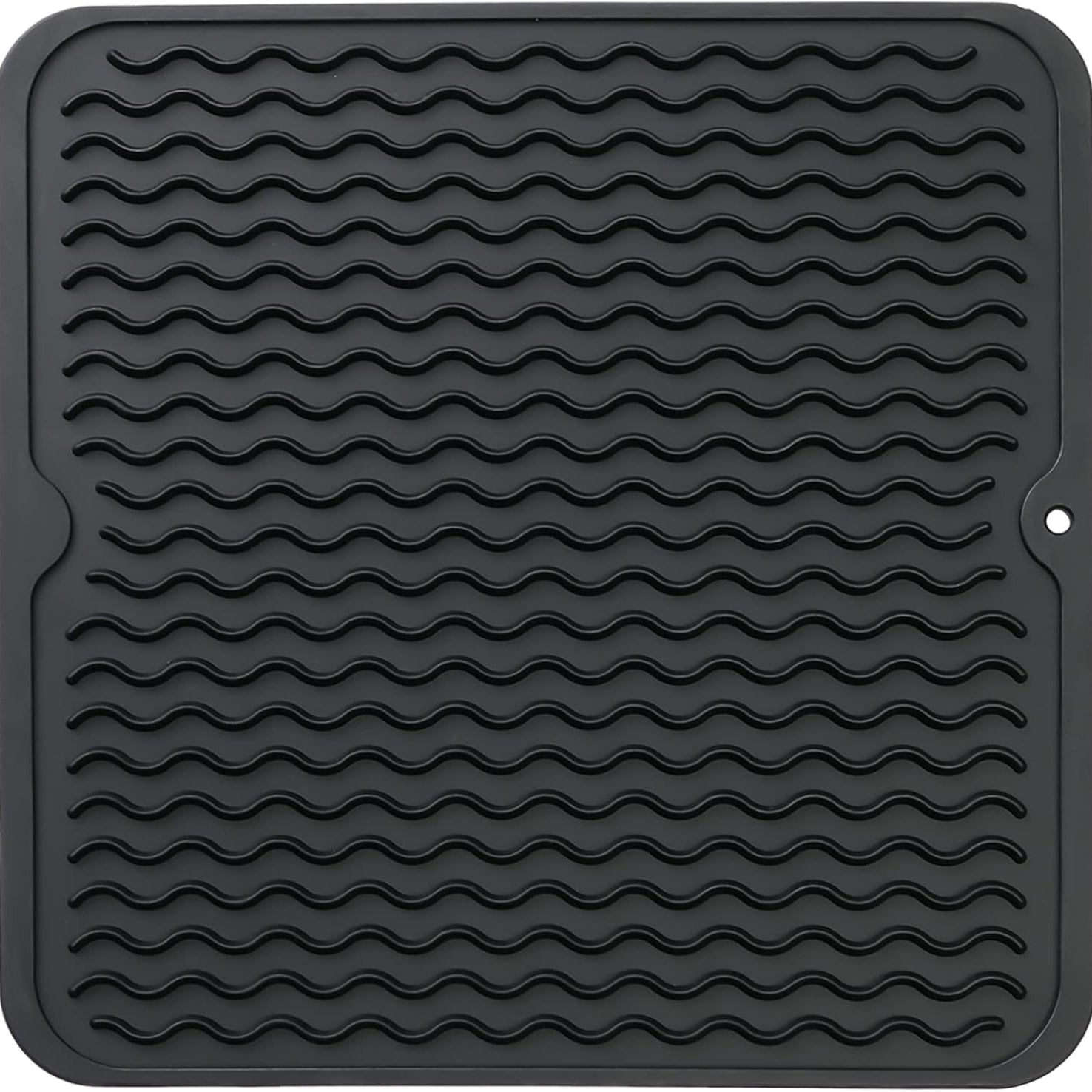 Heat-Resistant Silicone Kitchen Mat – Non-Slip Dish Drying Mat and Drawer Insert – BPA Free, 40x30 cm, Grey/Blue/Transparent 0