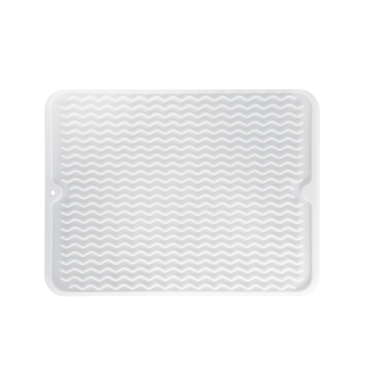 Heat-Resistant Silicone Kitchen Mat – Non-Slip Dish Drying Mat and Drawer Insert – BPA Free, 40x30 cm, Grey/Blue/Transparent 12