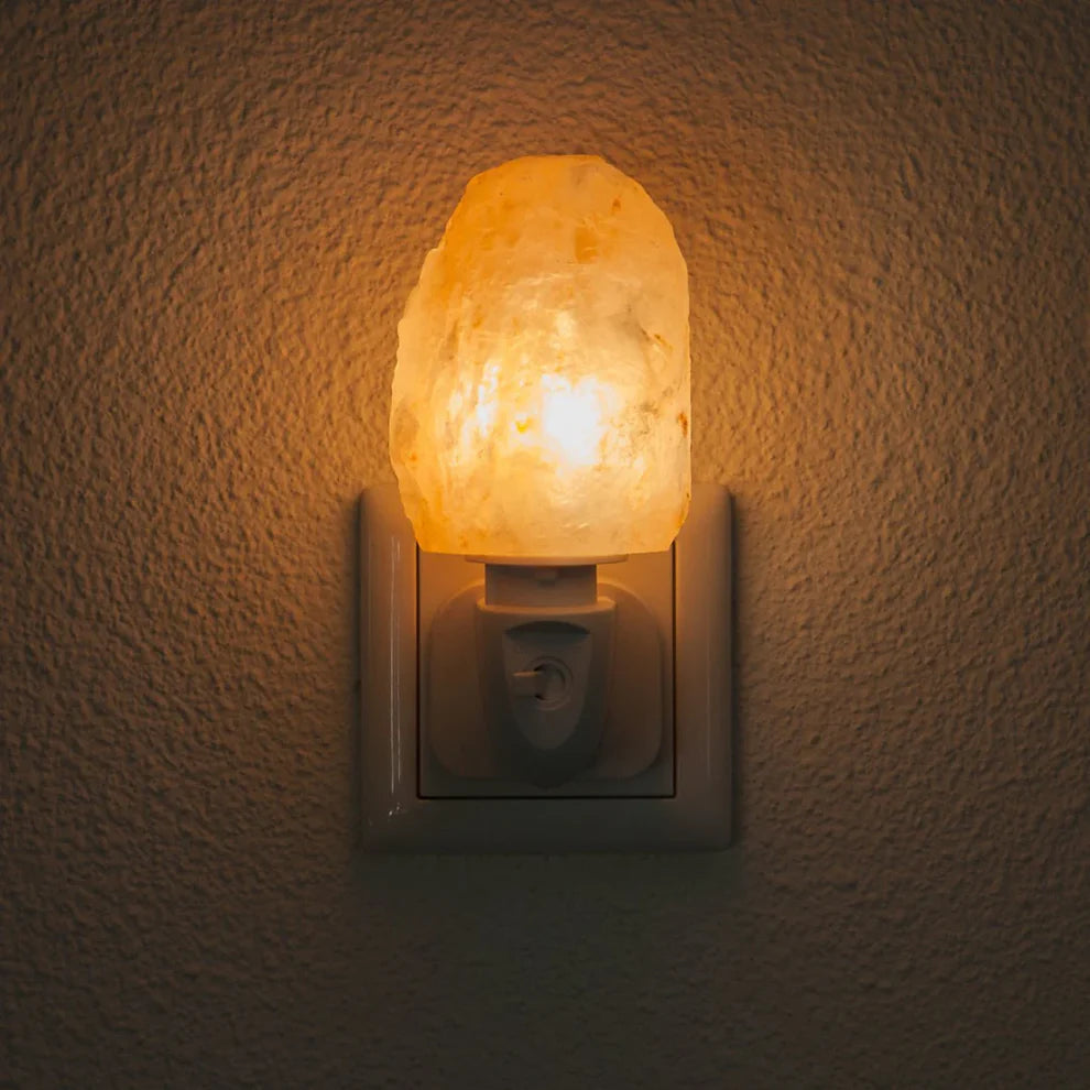 Himalayan Salt Stone Plug-in Lamp – Handcrafted Natural Light for Cozy Home Décor 1