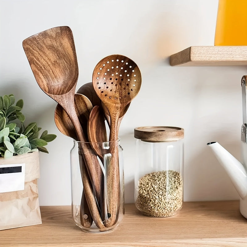 5-Piece Wooden Kitchen Utensil Set – Stylish, Durable & Eco-Friendly Cooking Tools
