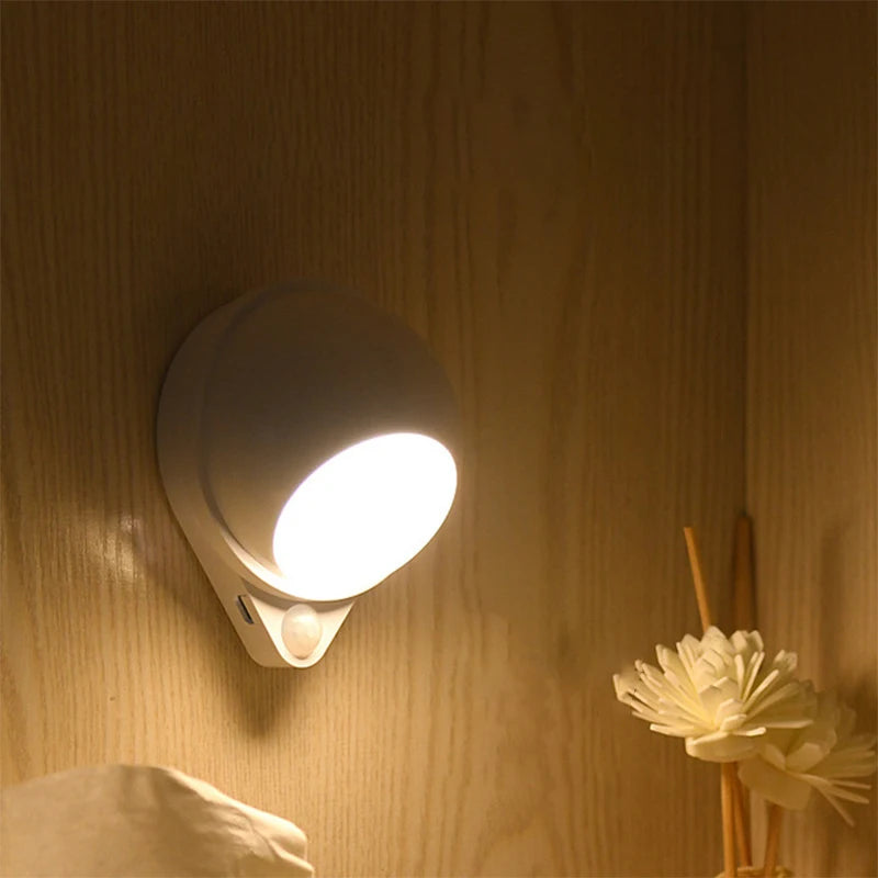 Intelligent LED Night Light with Motion Sensor and 360° Rotation – USB Rechargeable Indoor Motion Sensor Light 3