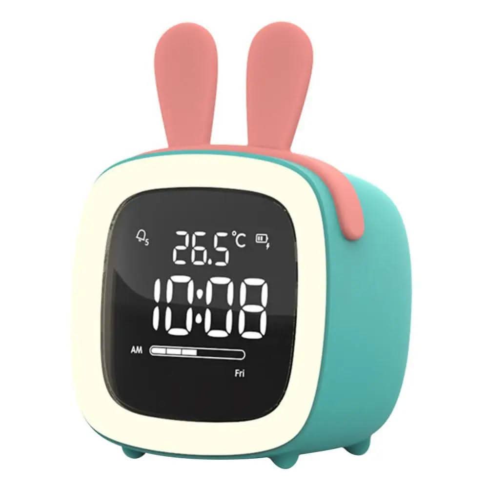 LED Children's Alarm Clock with Night Light – Gentle Wake-Up, Playful Star and Rabbit Design, Energy Efficient 13