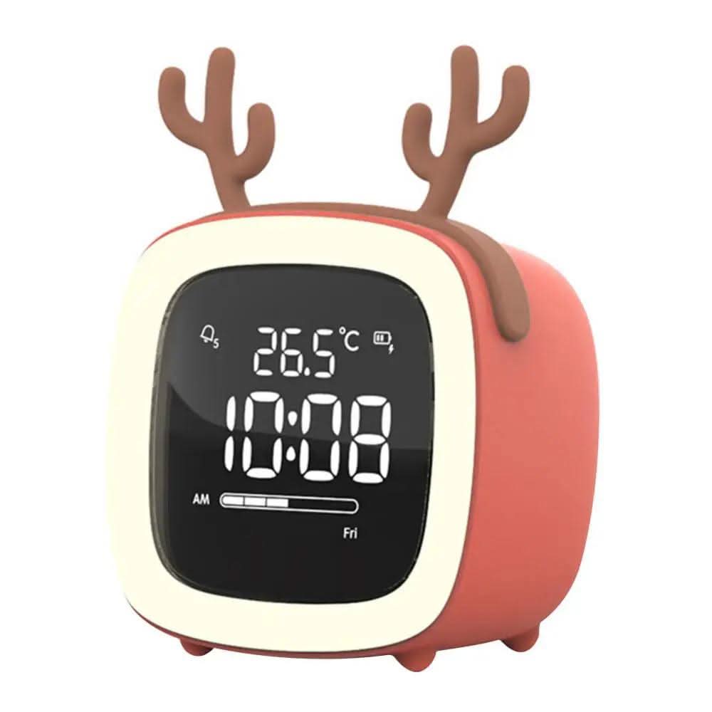 LED Children's Alarm Clock with Night Light – Gentle Wake-Up, Playful Star and Rabbit Design, Energy Efficient 16