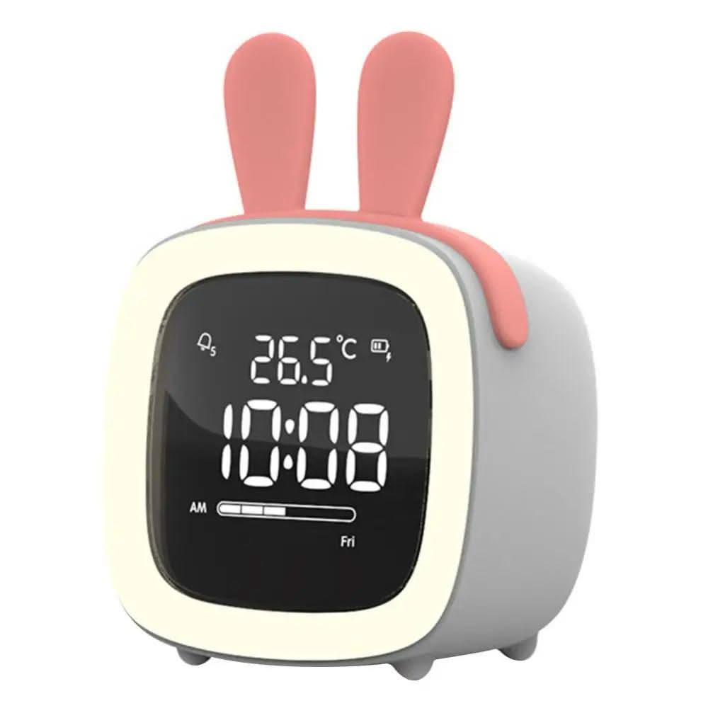 LED Children's Alarm Clock with Night Light – Gentle Wake-Up, Playful Star and Rabbit Design, Energy Efficient 9