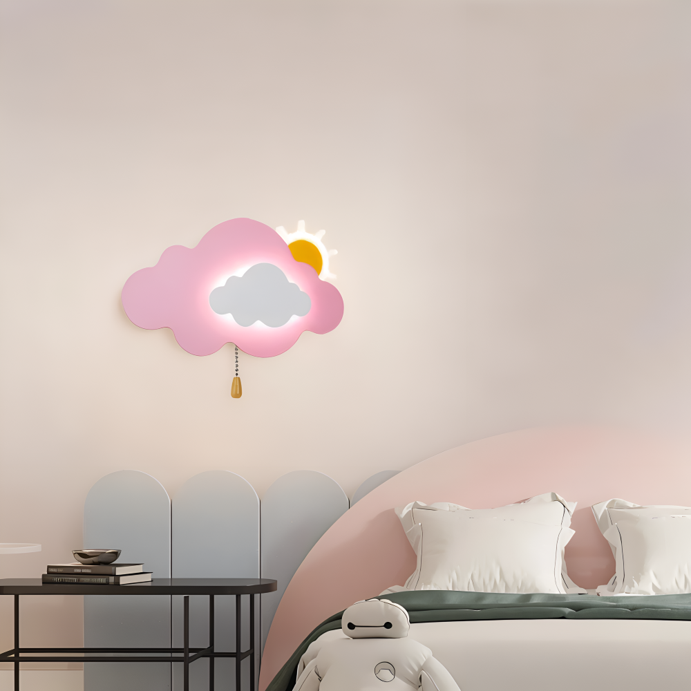 LED Wall Light for Children's Room - Cloud and Sun Design, Soft Eye-Friendly Glow, Eco-Friendly Materials, 26cm x 15cm 7
