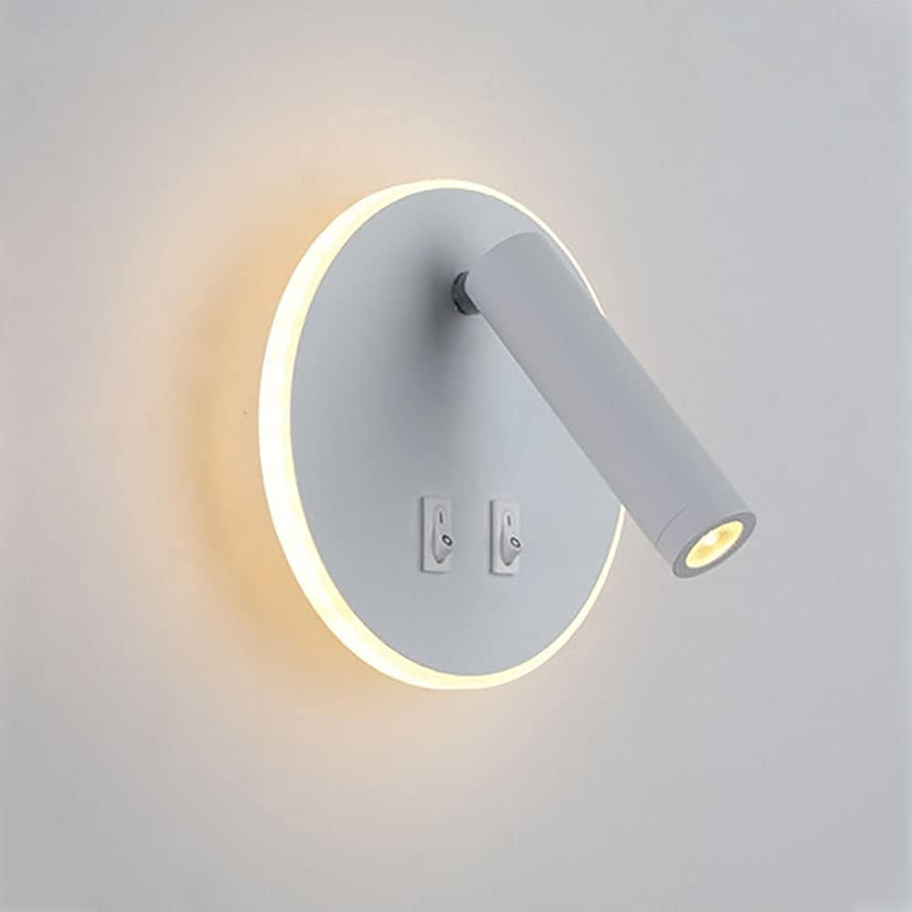 LED Wall Light with Rotating Backlight – Modern Aluminum Fixture for Bathroom, Living Room, or Outdoor Use 9