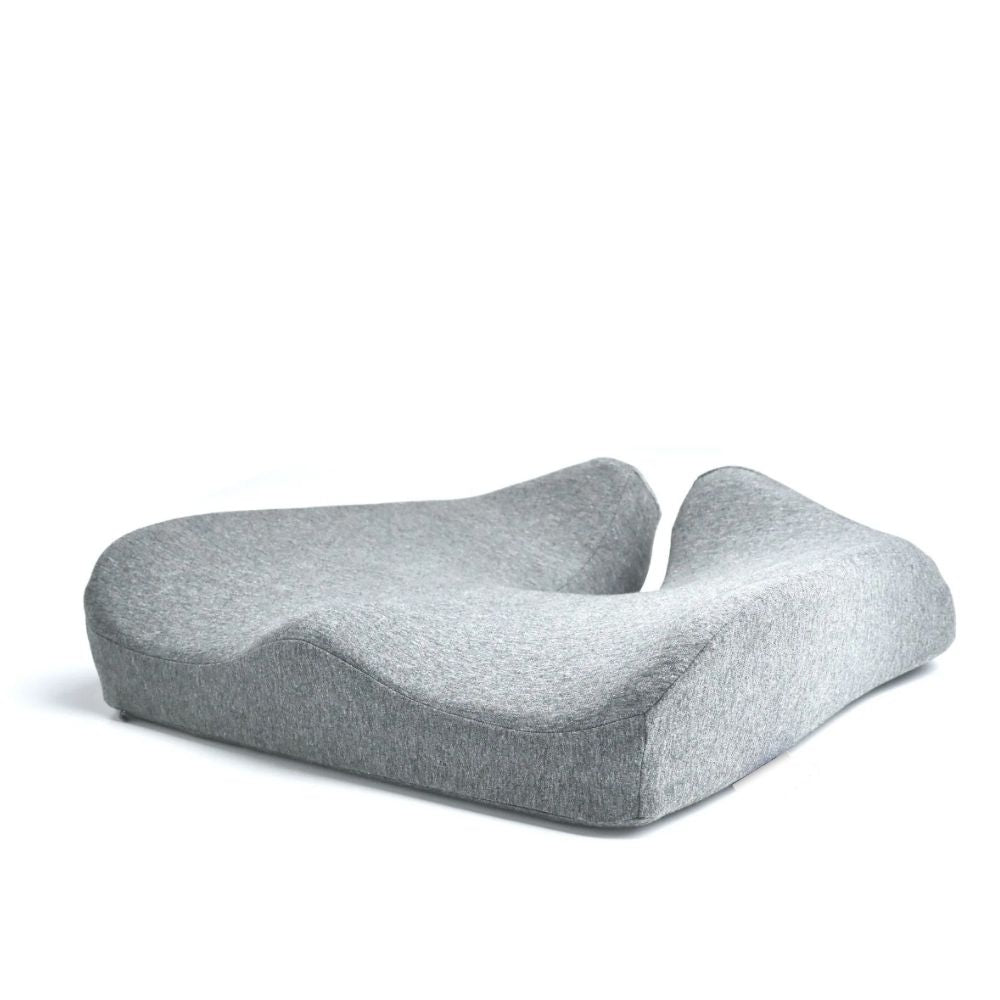 Gray neck pillow on a white background