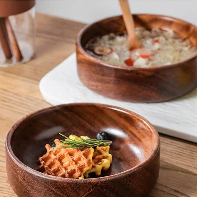 Large Walnut Wood Serving Bowl – Smooth Polished Multipurpose Culinary Dish for Fruits and Salads 5